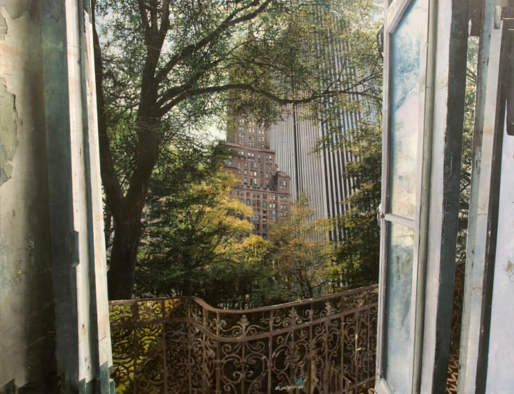 Poggiolo a Central Park, 2023 Oil on board 90 x 120 cm 35.4 x 47.2 in