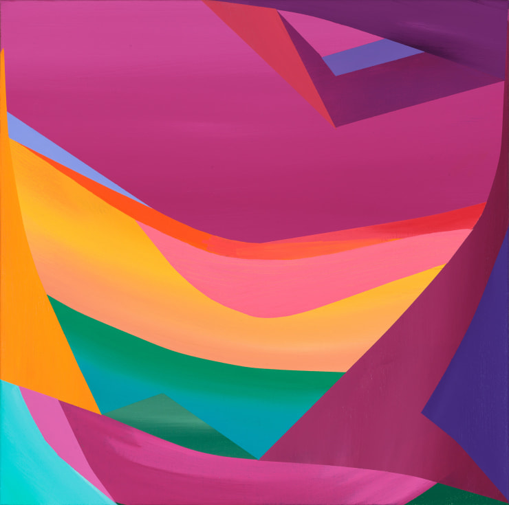 Shadows in the Lilac Sky, 2024 Oil on canvas 35 x 35 cm 13.8 x 13.8 in