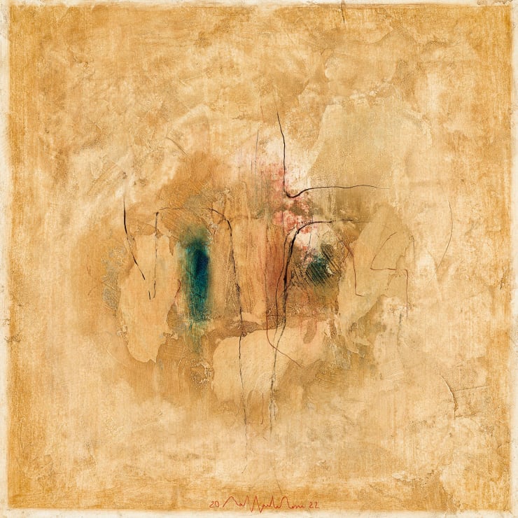 Vincitore, 2022 Fresco and mixed media on board 50 x 50 cm 19.7 x 19.7 in