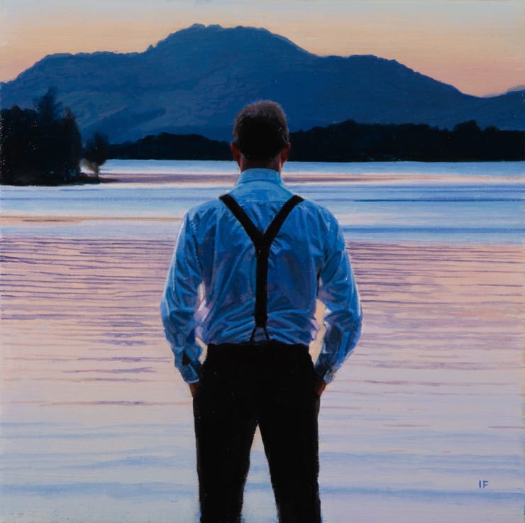 Loch Lomond Evening II, 2024 Oil on canvas 30.5 x 30.5 cm 12 x 12 in