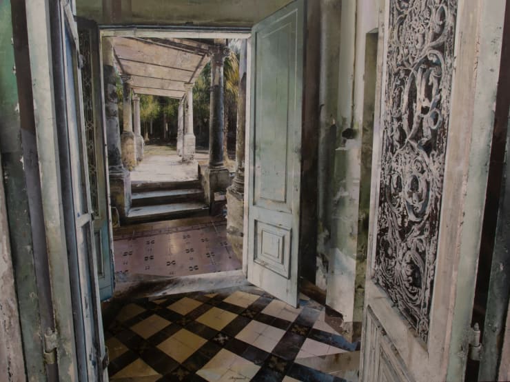 Luci della Grecia I, 2022 Oil and mixed media on board 150 x 200 cm 59 x 78.7 in