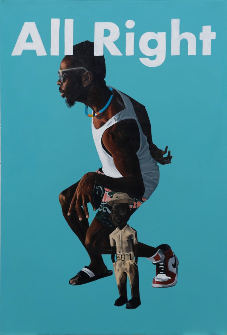 One Thing About Me I'ma Be Alright: NUFF SAID, 2022 Acrylic on canvas 182 x 122 cm 72 x 48 in