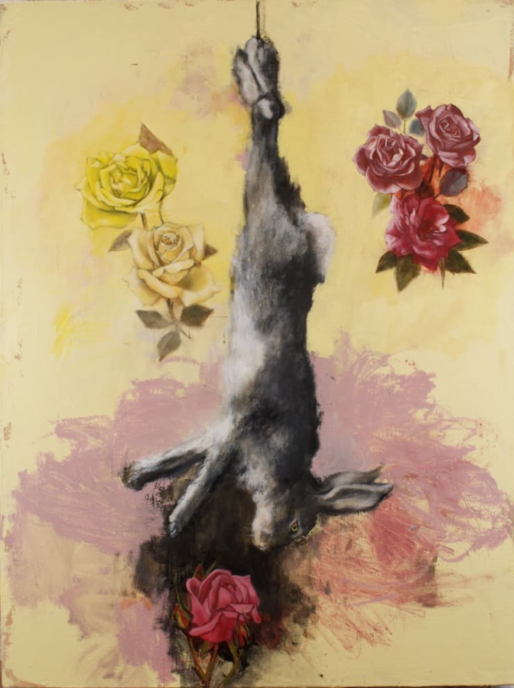 Here Hangs a Hare, 2022 Oil on canvas 100 x 75 cm 39.4 x 29.5 in