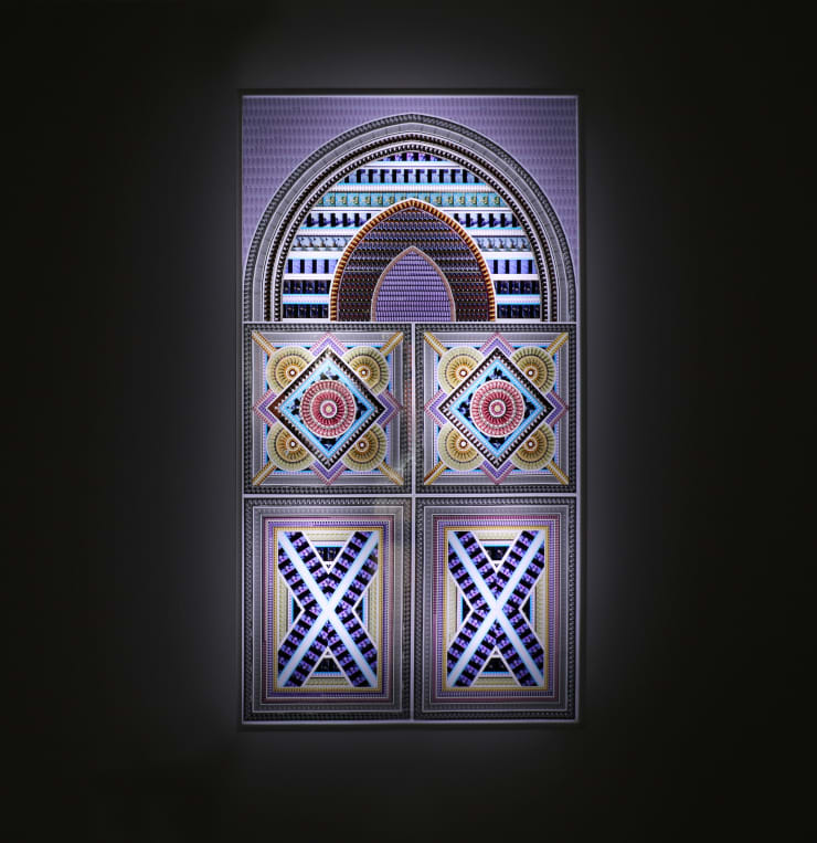 Beyond Description 1B, 2014 Movie Film, Acrylic, LED 100 x 56 x 10 cm 39.5 x 22 x 4 in