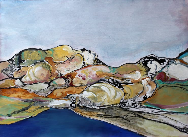 Ancient Land, 2024 Graphite, Charcoal, Ink, Acrylic, Gouache & Watercolour on Paper 55.9 x 76.2 cm 22 x 30 in