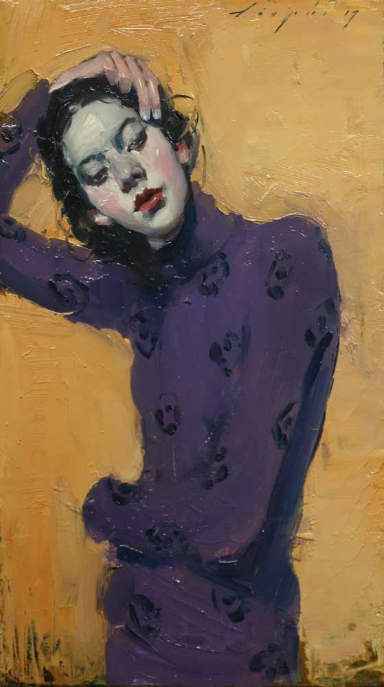 Malcolm Liepke, Purple Sweater, 2017