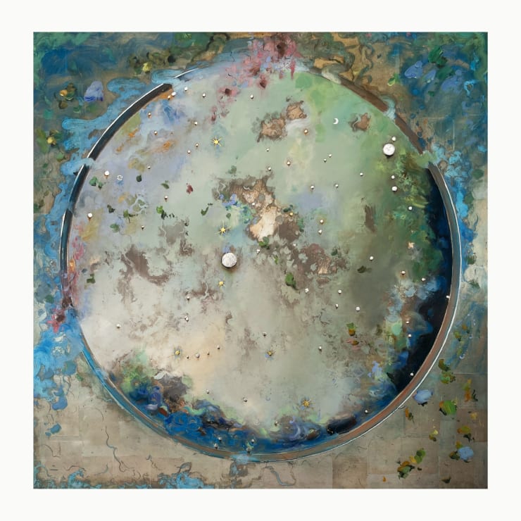 Hand-Finished Cancer, 2025 Individually dated edition of 10 Hand gilded by the artist in genuine 24k gold and silver leaf on Hahnemühle Fine Art Agave Paper 90 x 90 cm 35.4 x 35.4 in