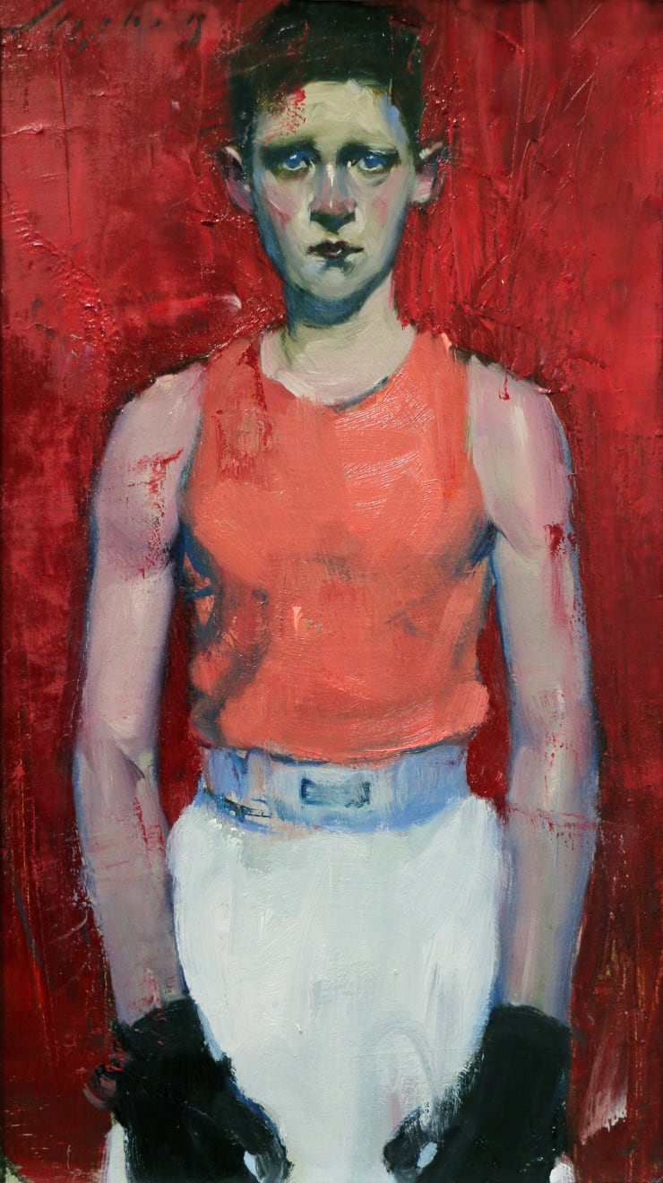 Young Boxer, 2018 Oil on canvas 35.6 x 20.3 cm 14 1/8 x 8 in