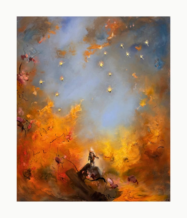 Hand-Finished Leo Landscape, 2025 Individually dated edition of 10 Hand gilded by the artist in genuine 24K gold leaf on Hahnemühle Fine Art Agave Paper 70 x 60 cm 27.6 x 23.6 in