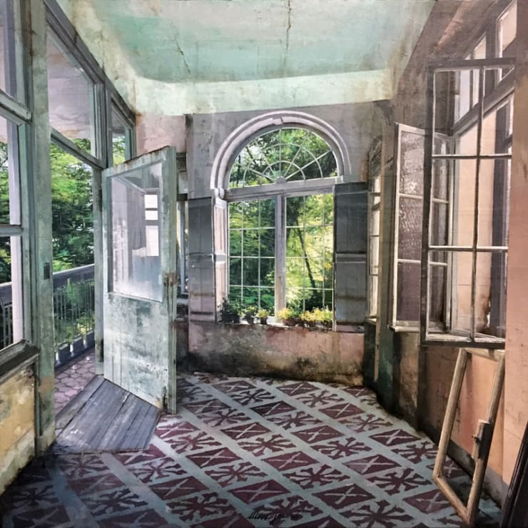 Matteo Massagrande, La vetrata sul giardino, 2017
