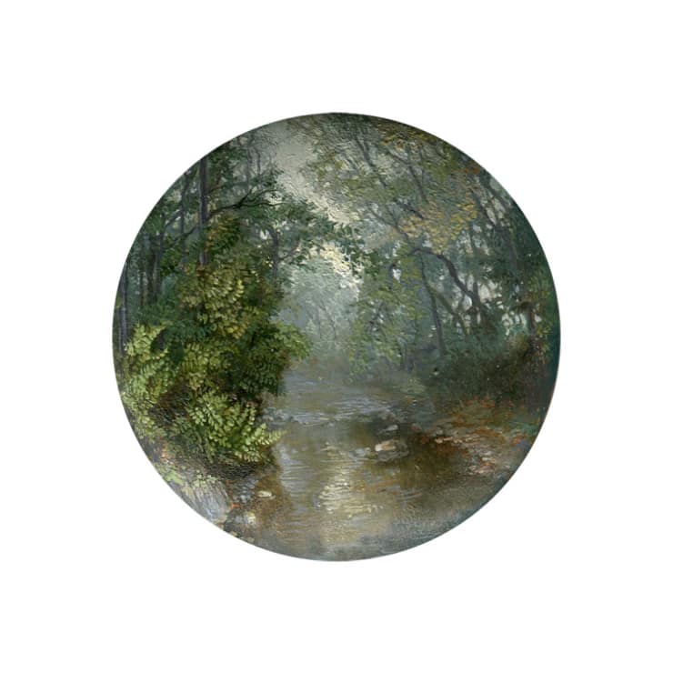 Cycling Guide to Lilliput 62, 2017 Oil on Copper 5.1 cm diameter 2 in diameter
