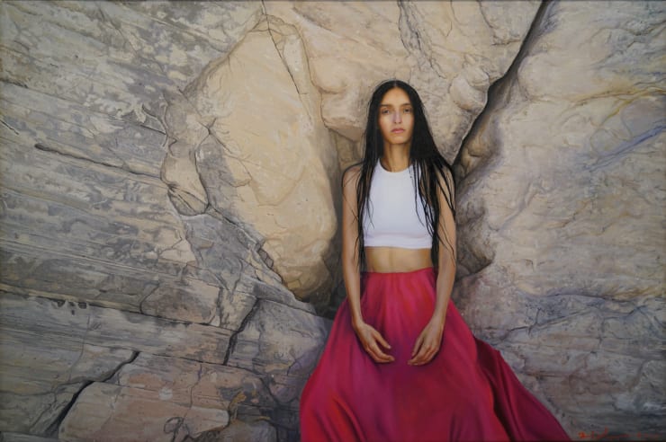 Yigal Ozeri, Untitled; Red Rocks, 2021