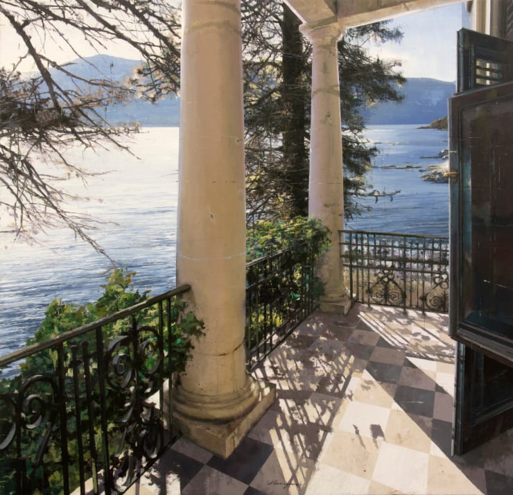 Lago, 2023 Oil on board 80 x 80 cm 31.5 x 31.5 in