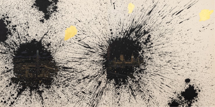 A Little Talk - Seoul & London (The centre & right panels of the triptych)