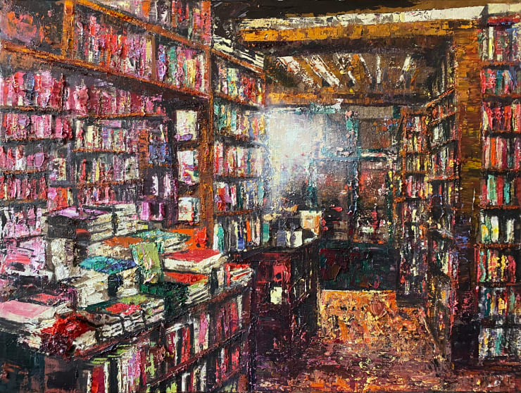 Bookstore, 2022 Oil on linen 60 x 80 cm 23.6 x 31.5 in