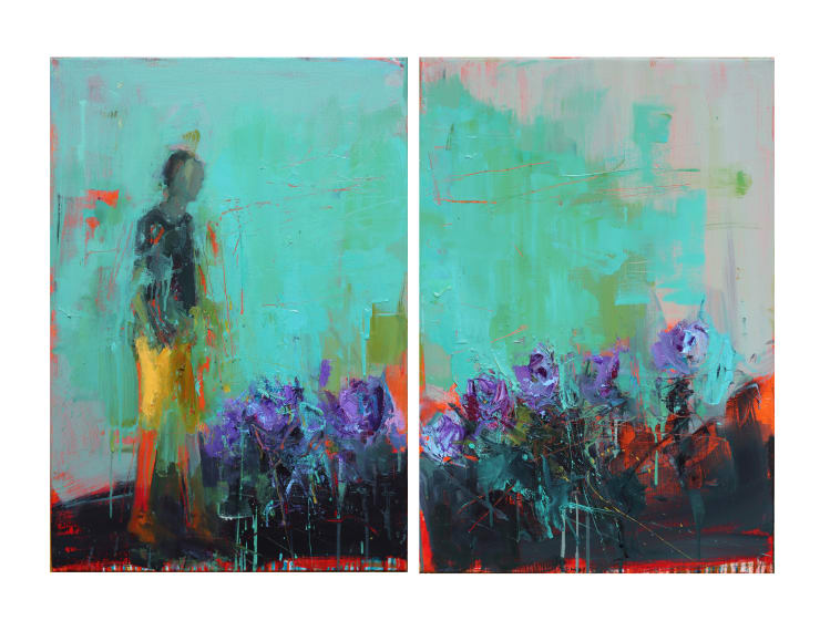 It Feels Like Hope, 2020 Oil on linen - Diptych 80.5 x 130 cm 31.7 x 51.2 in