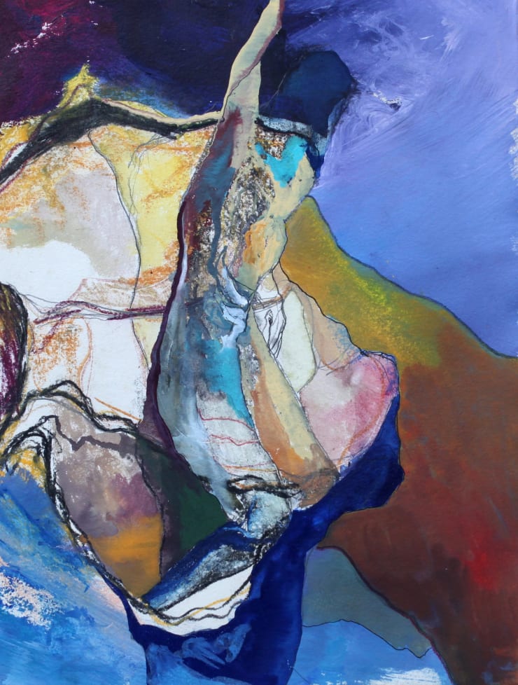 Hiding, 2025 Graphite, Charcoal, Pastel, Ink, Gouache & Watercolour on paper 49 x 37.5 cm 19.3 x 14.8 in