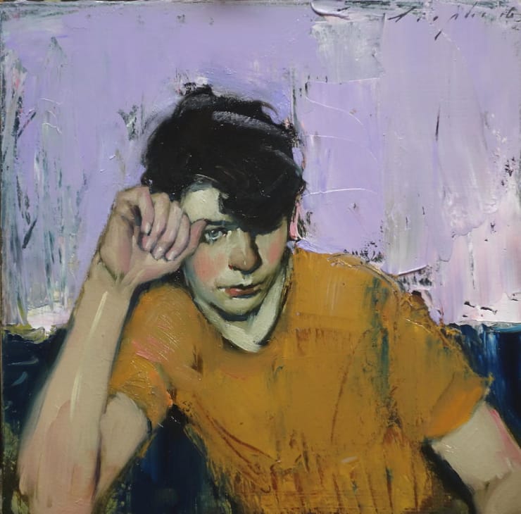 Resting on Hand, 2017 Oil on canvas 31 x 31 cm 12 x 12 in