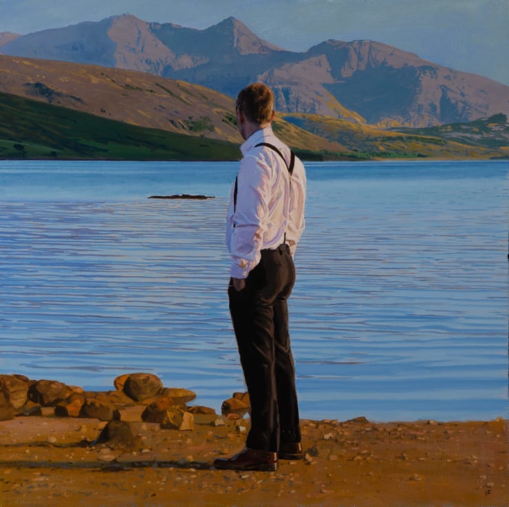 Loch Etive, Last Light, 2024 Oil on canvas 50.8 x 50.8 cm 20 x 20 in