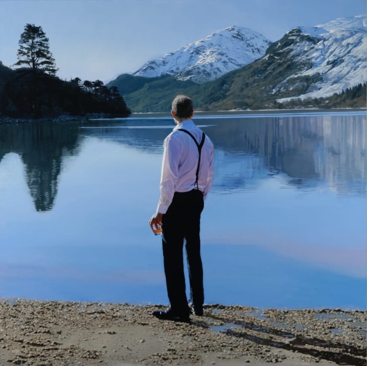 Winter Dram, Loch Eck, 2021 Oil on canvas 122 x 122 cm 48 x 48 in