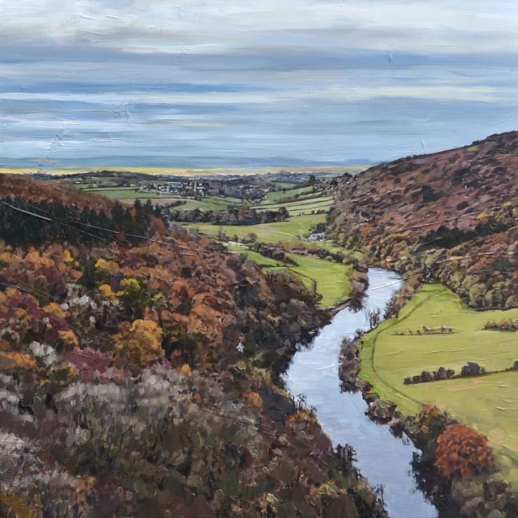 Symonds Yat, Autumn Colours, 2022 Oil on marine plywood 50 x 50 cm 19.7 x 19.7 in