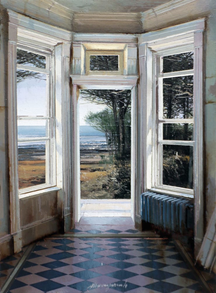 Pineta, 2020 Oil and mixed media on board 22 x 16 cm 8.7 x 6.3 in