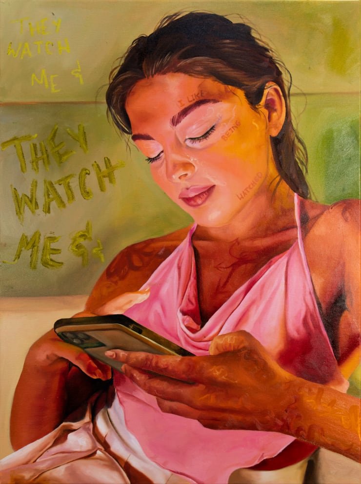 They Watch Me, 2021 Oil on canvas 61 x 45.7 cm 24 x 18 in