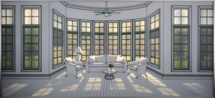 The Sunshine Room I, 2017 Tempered Glass, Sandblast & LED Backlit 87 x 202 x 4 cm 34 x 79.5 x 1.5 in
