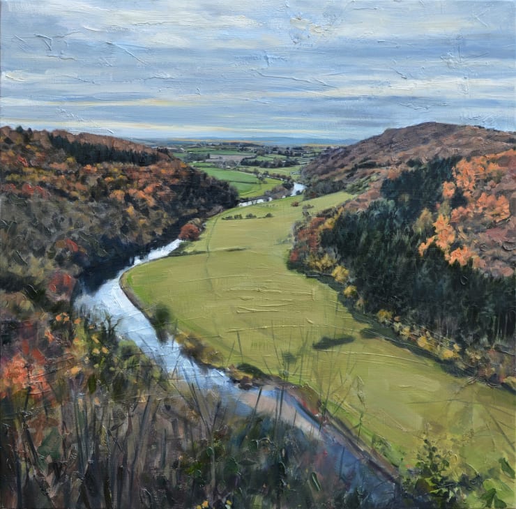Symonds Yat, Lower Viewpoint, 2022 Oil on marine plywood 46 x 46 cm 18 x 18 in