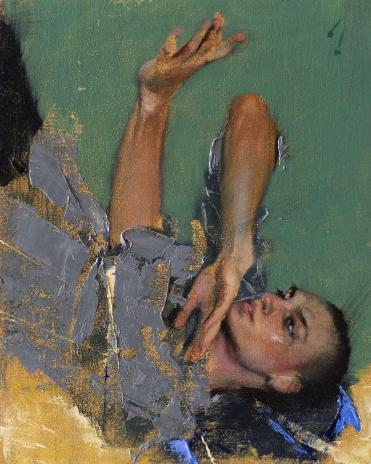 Reflecting, 2020 Oil on cradled linen panel 25.4 x 20.3 cm 10 x 8 in