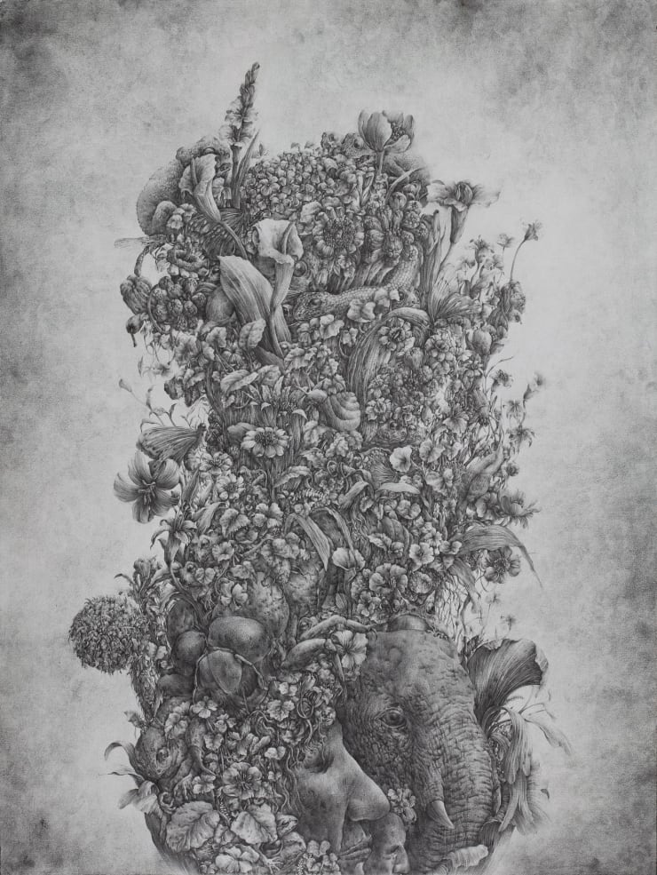 My Brain 我的大腦-3, 2014 Pencil on paper 82.5 x 62.3 cm 32.48 x 24.53 in