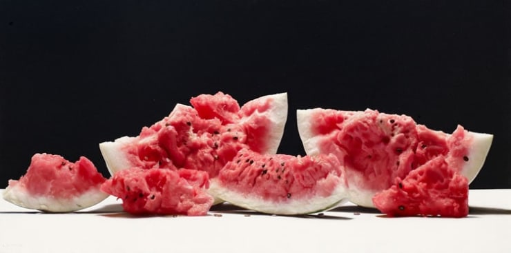 In Prima Fila, 2014 Oil on linen 50 x 100 cm 19.7 x 39.4 in