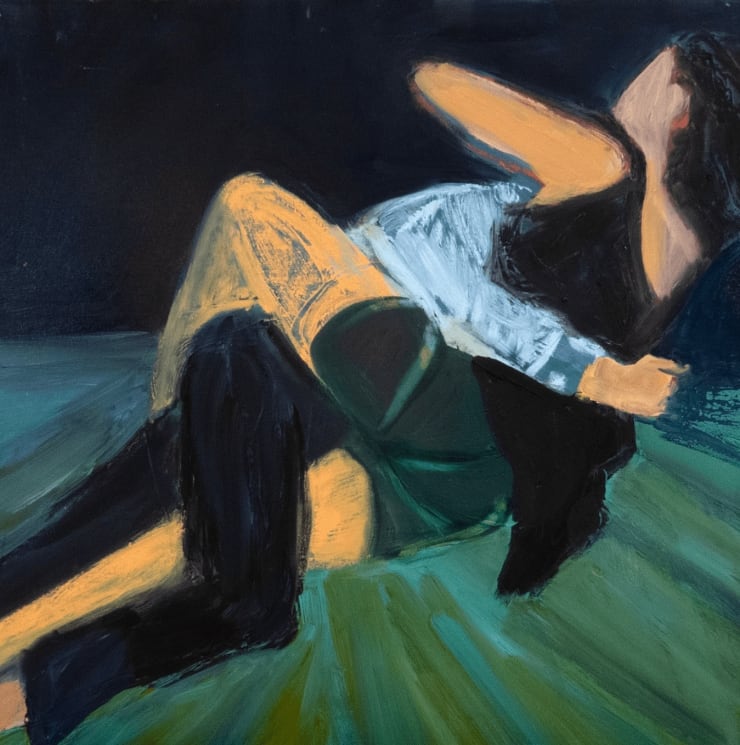 The Agony and The Ecstasy or She Doesn't Want To VII, 2024 Oil and oil stick on canvas 61 x 61 cm 24 x 24 in