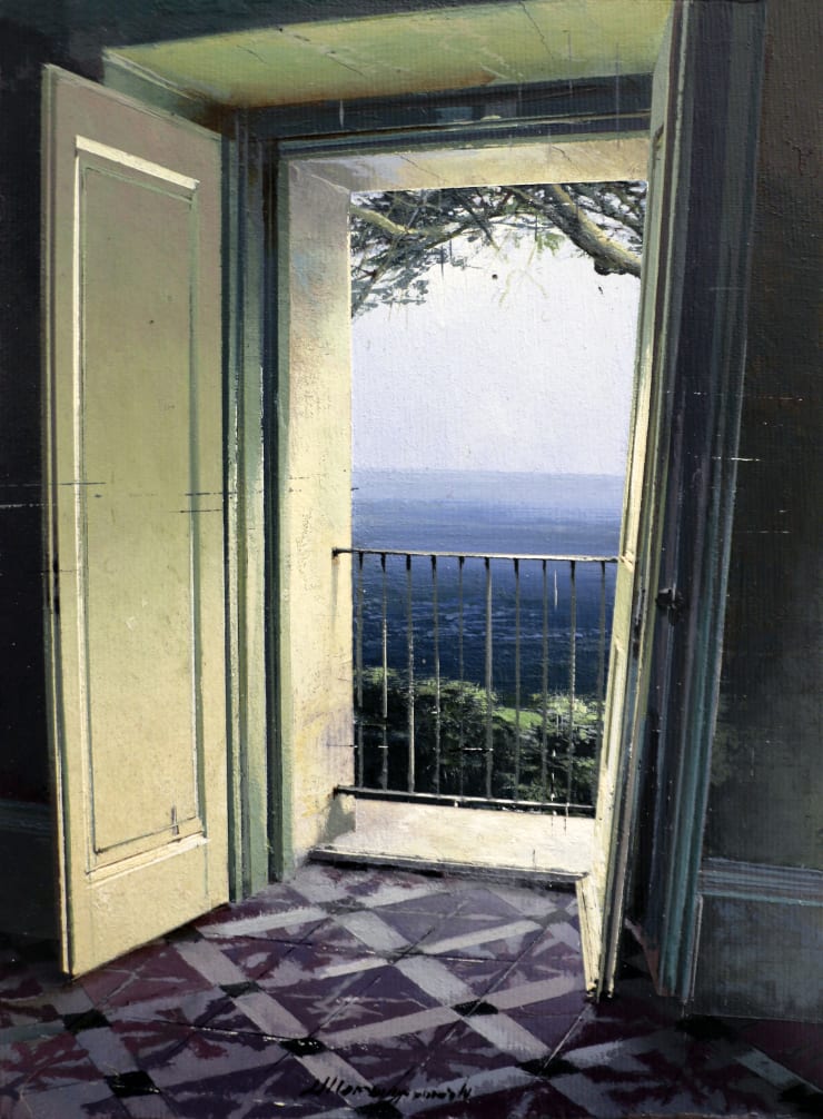 Matteo Massagrande Brezza, 2019 Oil and mixed media on board 24 x 18 cm 9.5 x 7.1 in