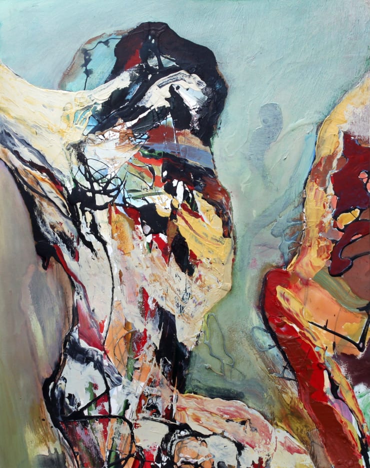 What Became Of You, 2025 Graphite, Oil & Acrylic on paper 63.5 x 49.5 cm 25 x 19.5 in