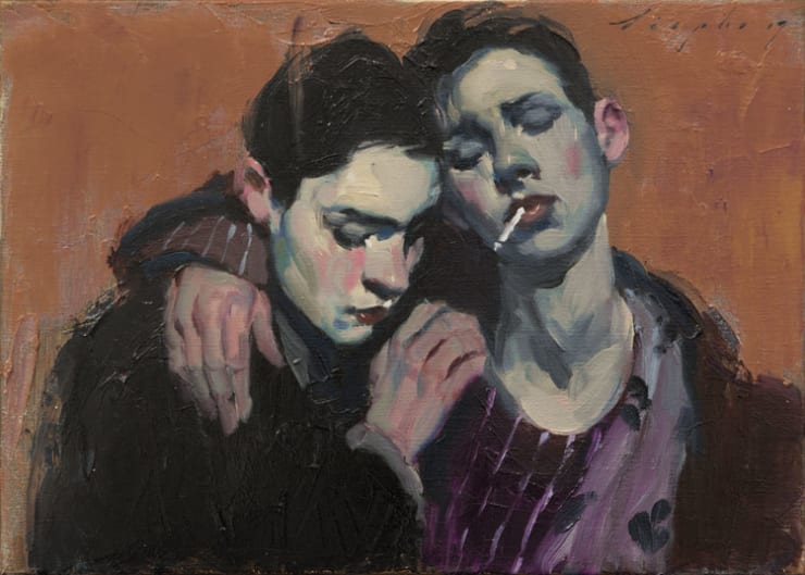 Two Friends, 2017 Oil on canvas 25 x 36 cm 10 x 14 in
