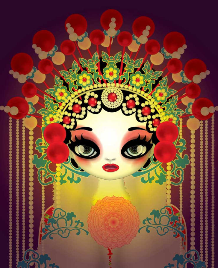 Mari Kim Farewell My Concubine 1, 2015 Ultra Chrome Ink Printed on Canvas 162 x 130 cm 64 x 51 in