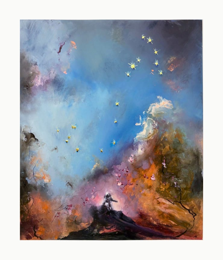 Hand-Finished Scorpio Landscape, 2025 Individually dated edition of 10 Hand gilded by the artist in genuine 24K gold leaf on Hahnemühle Fine Art Agave Paper 70 x 60 cm 27.6 x 23.6 in