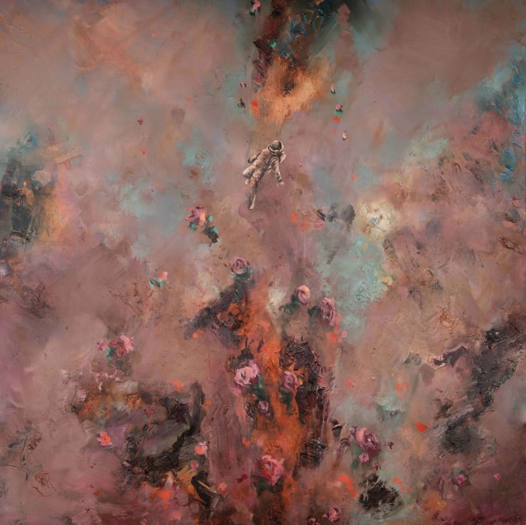Planets 2020, 2020 Oil on canvas 120 x 120 cm 47.2 x 47.2 in