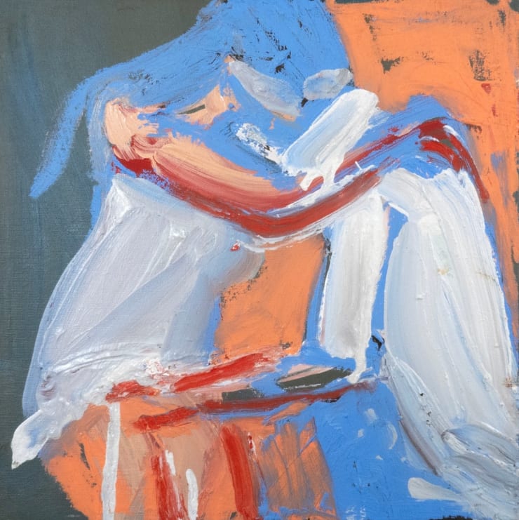 M, Bob Carlos Clarke, 2024 Oil and oil stick on canvas 30.5 x 30.5 cm 12 x 12 in