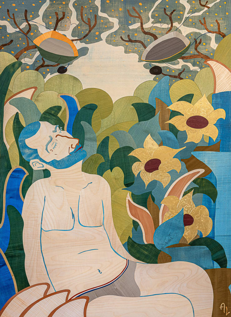 Anton Laborde, Adri dans son Jardin (Adri in his garden), 2025