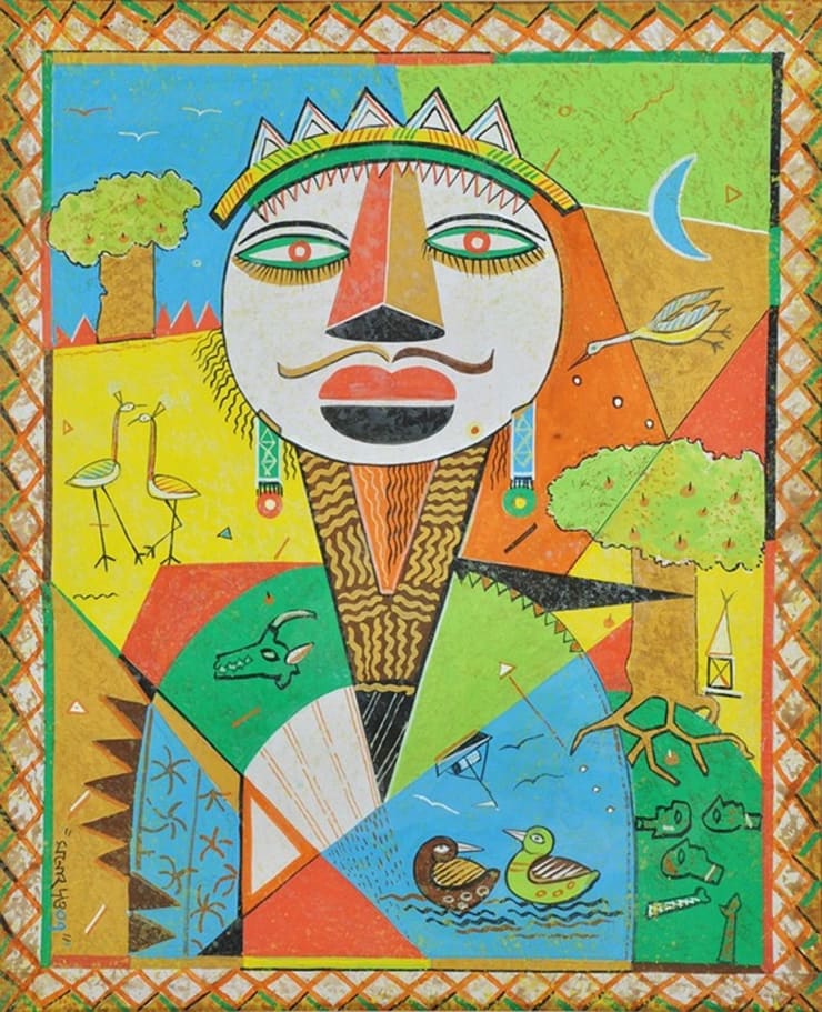 Manoj Dutta Untitled, 2009 Tempera on Board 24" x 18"