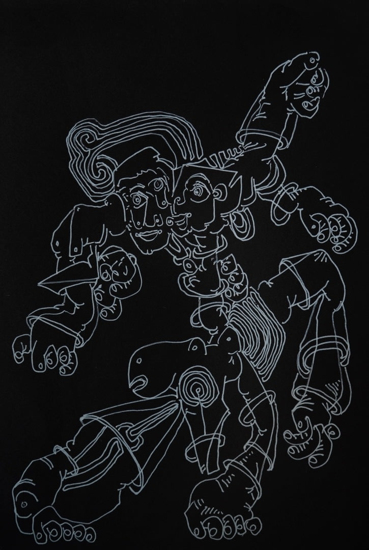 Nandan Purkayastha Untitled - IV (Monochromes), 2023 Pen on Paper 8 x 5 1/2 in. 20.3 x 14 cm