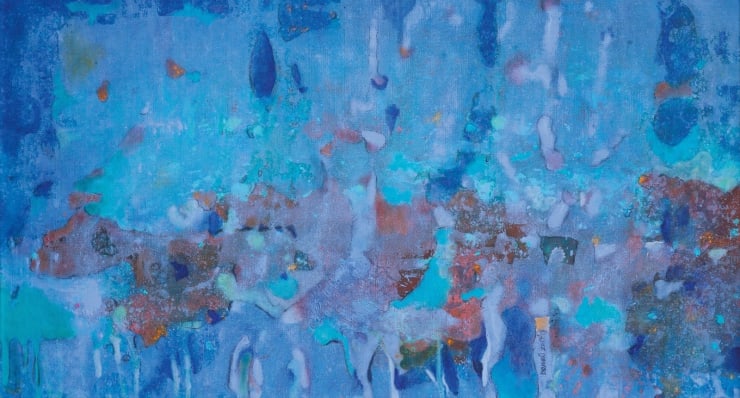 Deveshi Goswami My Orchard, 2017 Mixed Media on Canvas 20" x 35 "