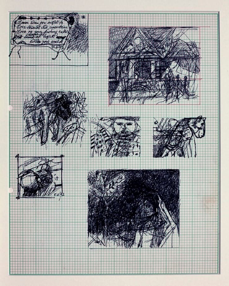 Ganesh Pyne Untitled Ink on Paper 10 1/8 x 8 1/8 in. 25.7 x 20.6 cm
