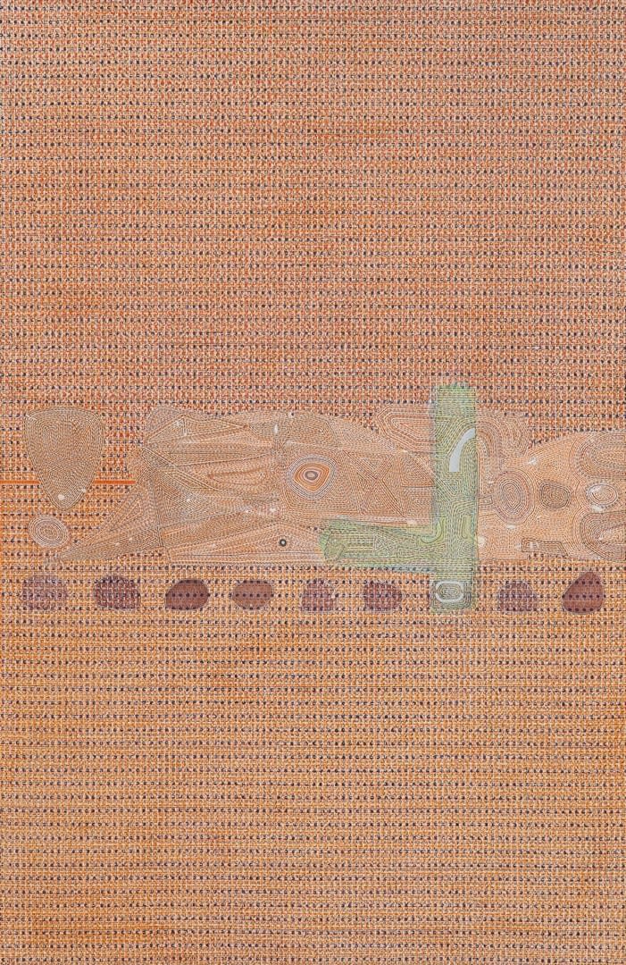 Manish Pushkale Conscientious inconsistency, 2021 Acrylic on Canvas 68 x 44 in. 172.7 x 111.8 cm