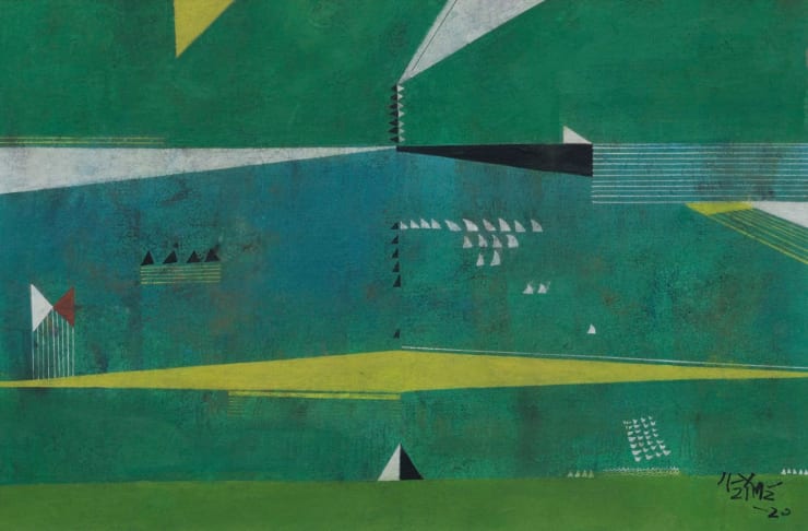 Ganesh Haloi Untitled, 2023 Gouache on Paper 21 x 31 1/2 in. 53.3 x 80 cm