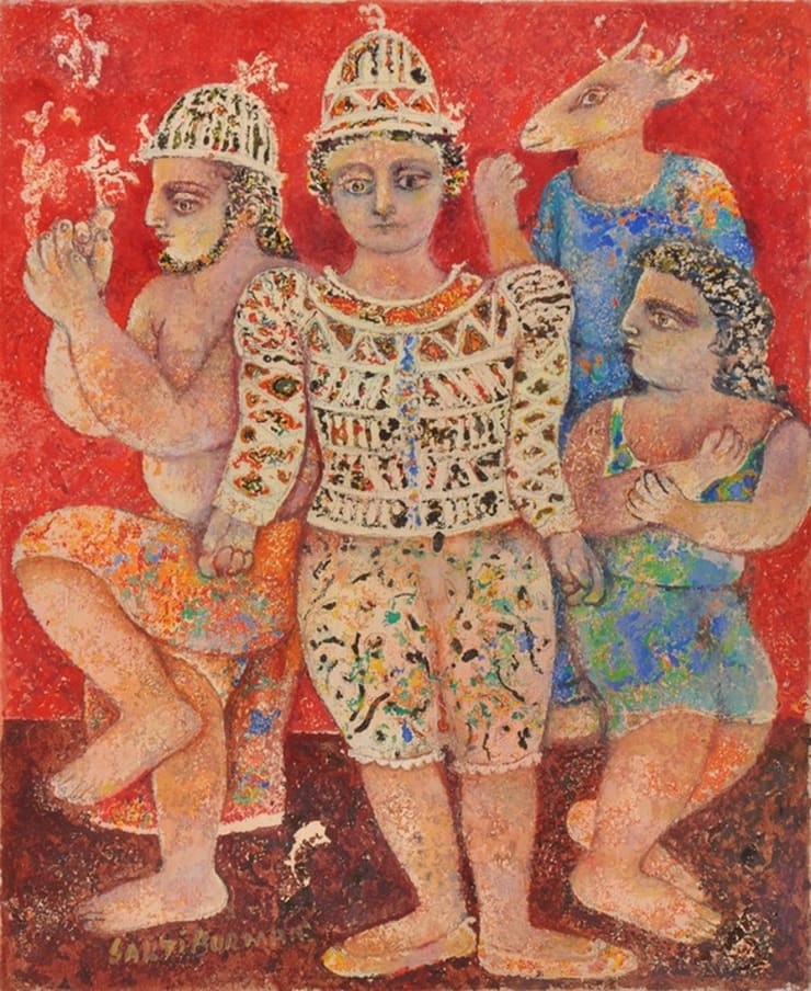 Sakti Burman Untitled, 2013 Oil on Canvas 10.6" x 8.7"