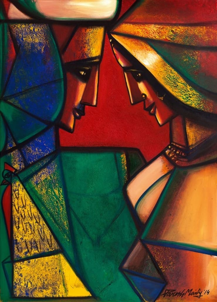 Paresh Maity The Vision, 2014 Oil on Canvas 42" x 30"