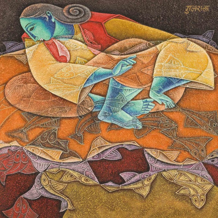 Satish Gujral Untitled, 2002/03 Acrylic on Canvas 30" x 30"